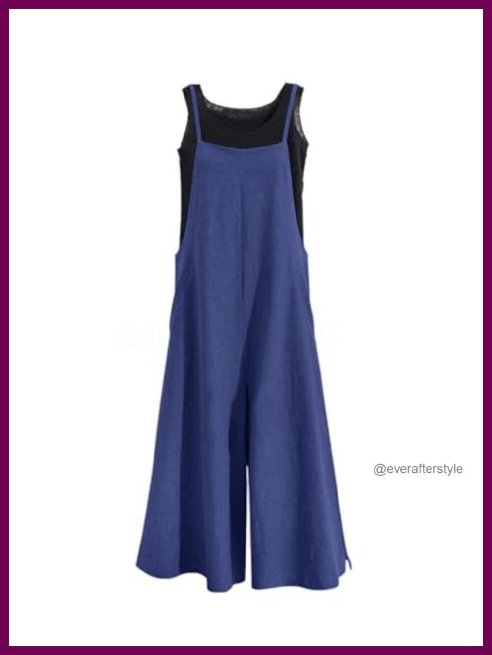 YESNO Loose Wide Leg Overalls Bib Pants Jumpsuit Romper with Pockets